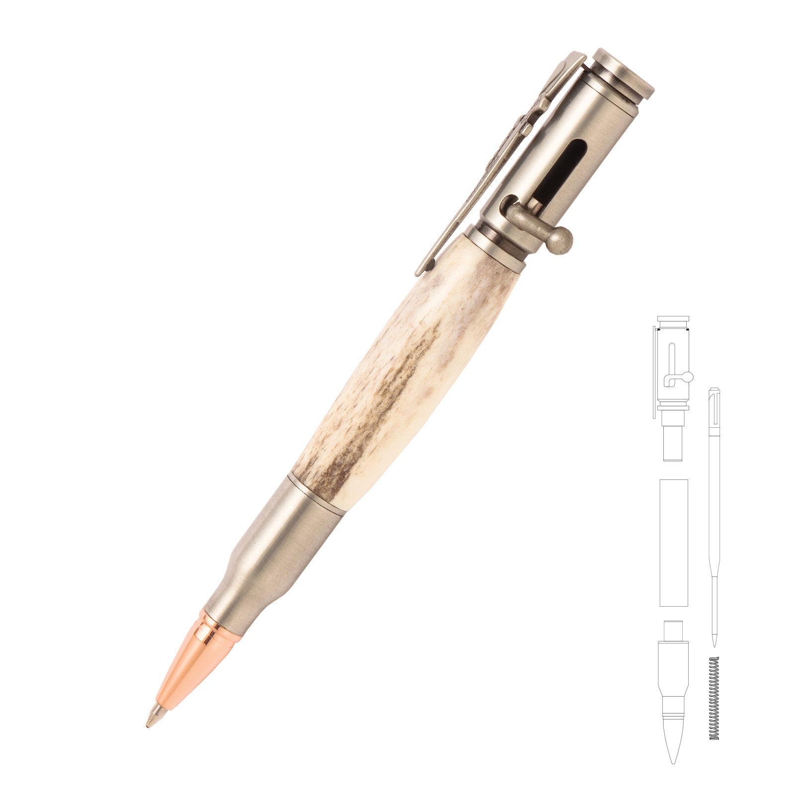 30 Caliber Bolt Action Bullet Cartridge Pen