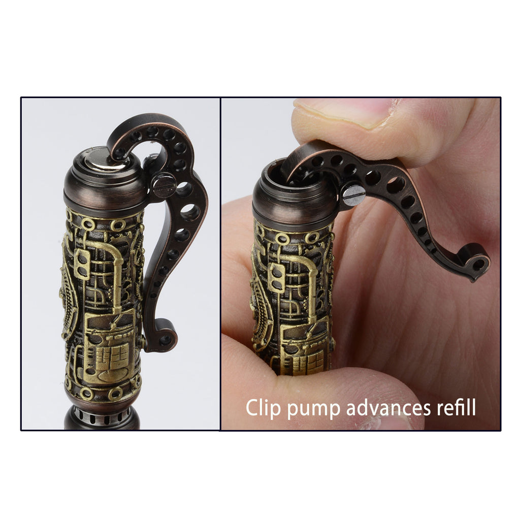 Steampump Pen in Oil Rubbed Bronze and Antique Brass Pen