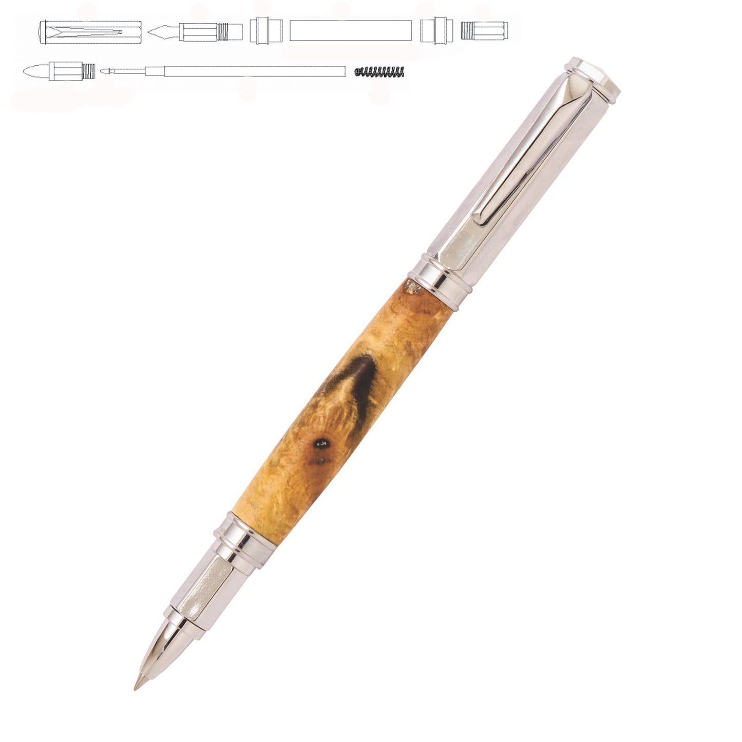 Magnetic Vertex Rollerball Pen